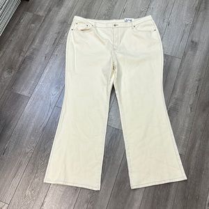 Future Collective high rise flare jeans plus size 22 new with tags cream color